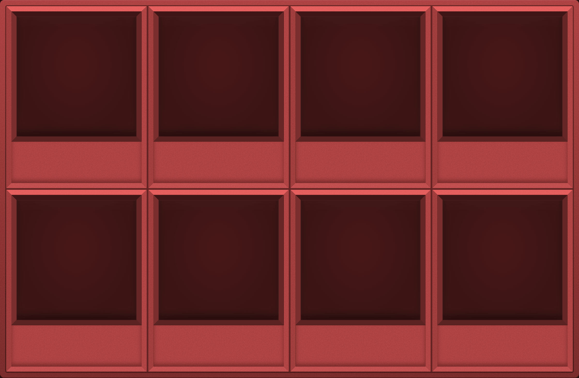 Neon Coral Display Case (2x4)